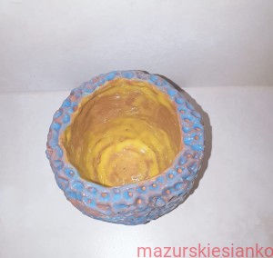 Niebiesko-żółty dzbanuszek